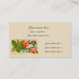 Tarjeta de visita de los rosas del Victorian