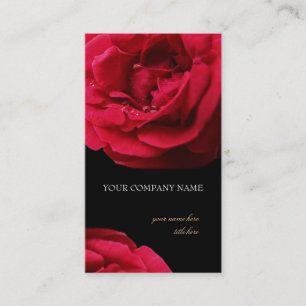 Tarjeta de visita de los rosas rojos de la pasión