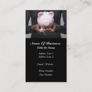 Tarjeta de visita de los servicios financieros