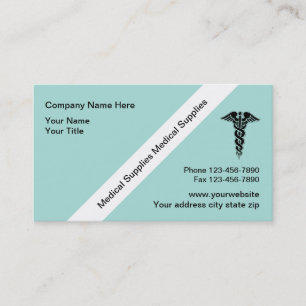 Tarjeta de visita de los suministros médicos