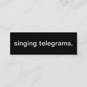 Tarjeta de visita de los telegramas del canto