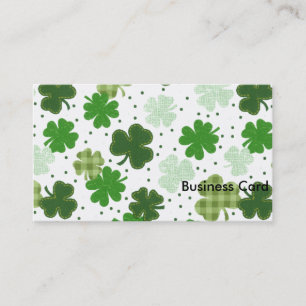 Tarjeta De Visita De los tréboles día del St. Patricks a montones