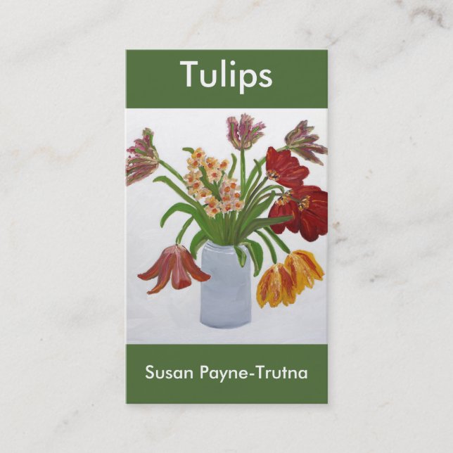 Tarjeta de visita de los tulipanes: Susan (Anverso)