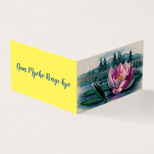 Tarjeta de visita de Lotus Buddhist Nam Myoho Reng