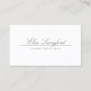 Tarjeta de visita DE LUJO BLANCA MODERNA del
