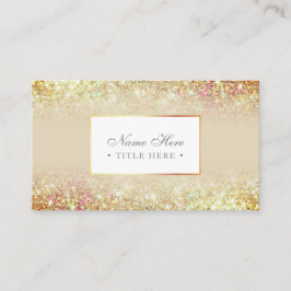 Tarjeta de visita de lujo de moda elegante del oro