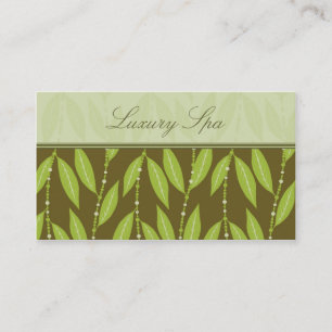 Tarjeta de visita de lujo del balneario