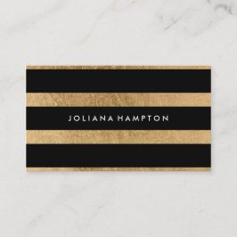 Tarjeta de visita de lujo del oro negro moderno,