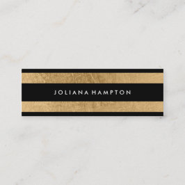 Tarjeta de visita de lujo del oro negro moderno,