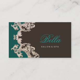 tarjeta de visita de lujo elegante del salón y del
