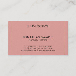 Tarjeta De Visita De lujo llano elegante limpio moderno de moda