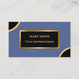 Tarjeta de visita de lujo moderna Gold Blue Marble