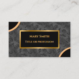 Tarjeta de visita de lujo moderna Gold Silver Dama