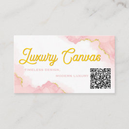 Tarjeta de visita de lujo QR Code Beauty