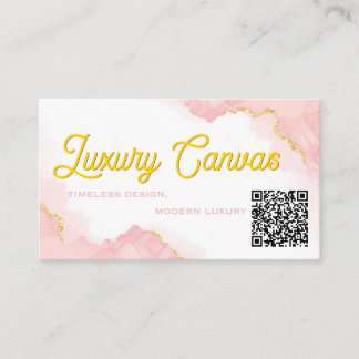 Tarjeta de visita de lujo QR Code Beauty