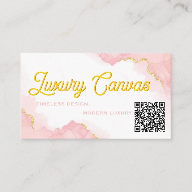 Tarjeta de visita de lujo QR Code Beauty (Anverso)