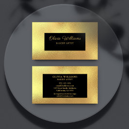 Tarjeta de visita de Luxury Metallic Gold Frame & 
