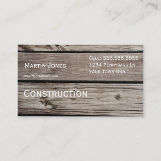 Tarjeta de visita de madera