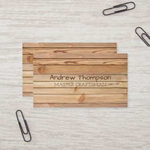 Tarjeta de visita de madera