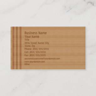 Tarjeta de visita de madera