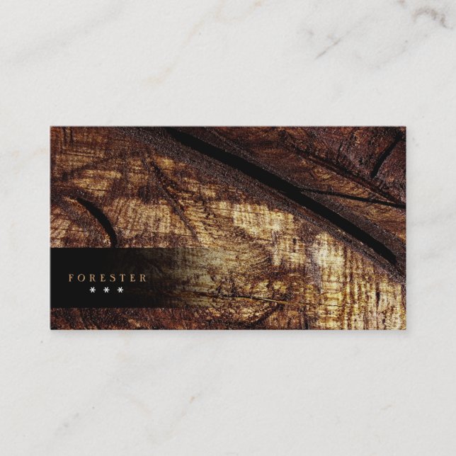 Tarjeta de visita de madera de la naturaleza del (Anverso)