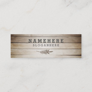 Tarjeta de visita de madera del café oscuro