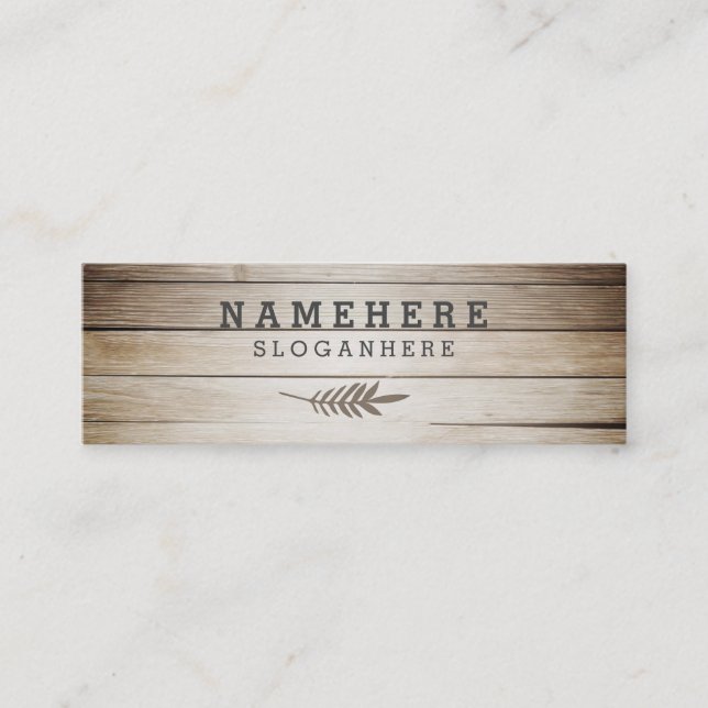 Tarjeta de visita de madera del café oscuro (Anverso)