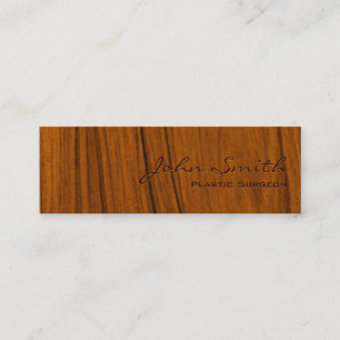 Tarjeta de visita de madera del cirujano plástico