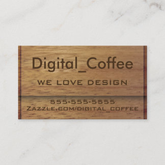 Tarjeta de visita de madera del final