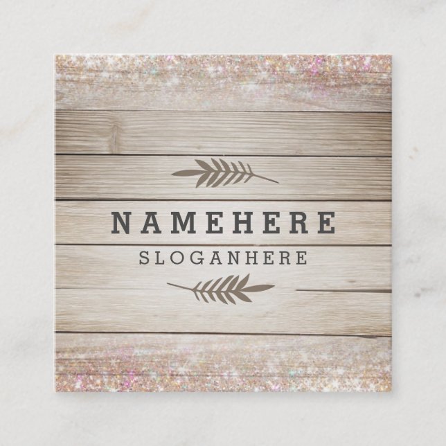 Tarjeta de visita de madera oscura moderna del (Anverso)