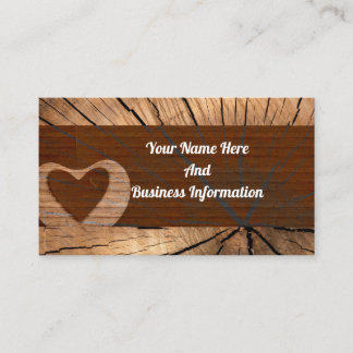 Tarjeta de visita de madera rústica