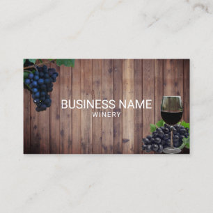 Tarjeta De Visita De madera rústico del viñedo del fabricante del