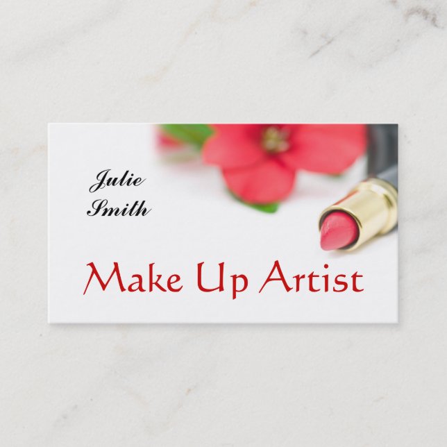 Tarjeta de visita de MakeUpArtist (Anverso)