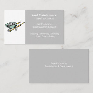 Tarjeta de visita de mantenimiento de yacimientos 