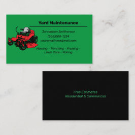 Tarjeta de visita de mantenimiento de yates