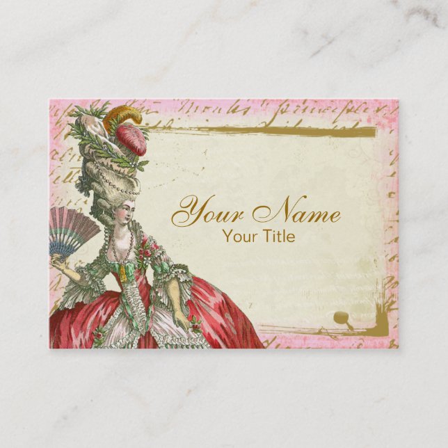 Tarjeta de visita de Marie Antonieta Versalles (Anverso)
