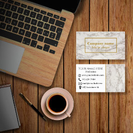 Tarjeta de visita de mármol beige