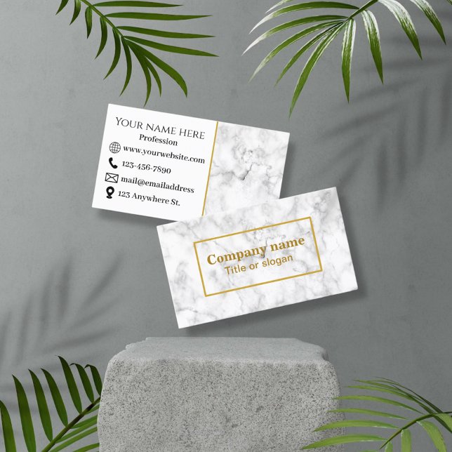 Tarjeta de visita de mármol blanco (Subido por el creador)