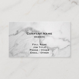 Tarjeta de visita de mármol con clase