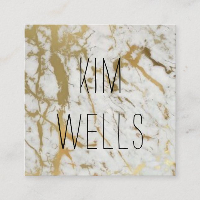 tarjeta de visita de mármol del oro (Anverso)
