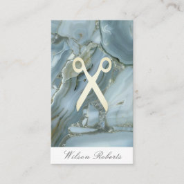 Tarjeta de visita de mármol purpurina de estilo ha