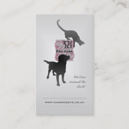 Tarjeta de visita de Mascota/cuidado de mascotas