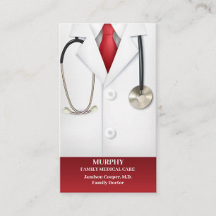 Tarjeta de visita de Médica médico con cita