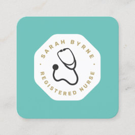 Tarjeta de visita de médica o enfermera Stethoscop