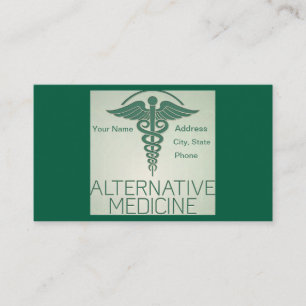 Tarjeta de visita de medicina alternativa