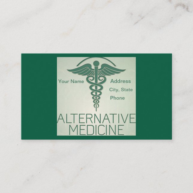 Tarjeta de visita de medicina alternativa (Anverso)