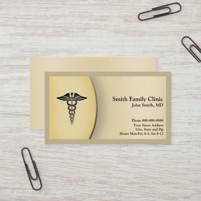 Tarjeta de visita de Médico del médico (Anverso/Reverso In Situ)
