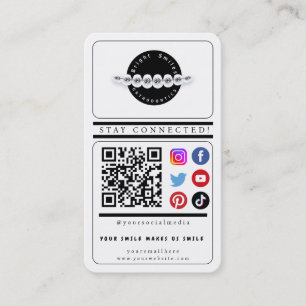 Tarjeta de visita de medios sociales conectada