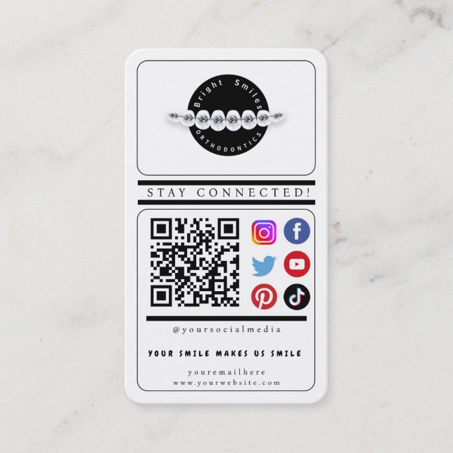 Tarjeta de visita de medios sociales conectada (Anverso)