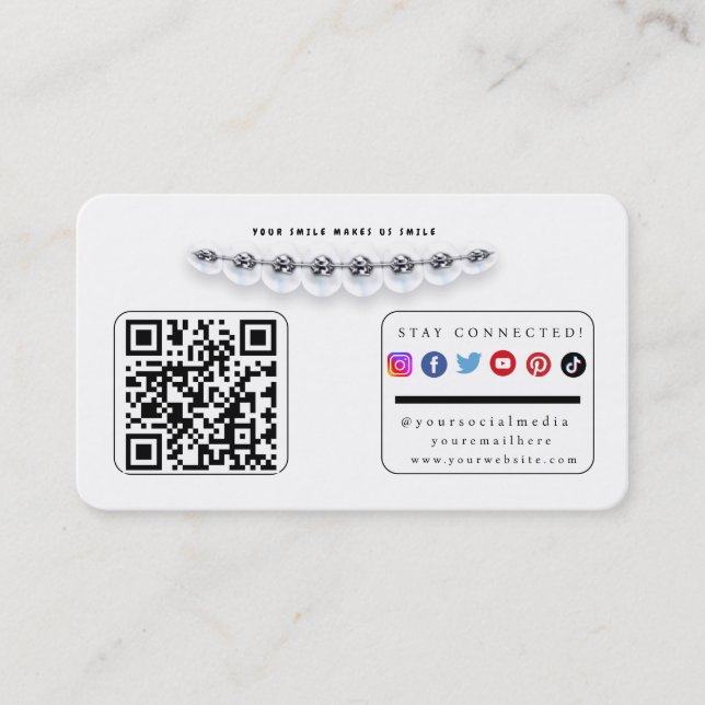 Tarjeta de visita de medios sociales conectada (Anverso)